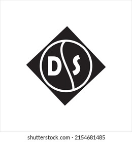 DS letter logo design on white background. DS creative  initials letter logo concept. DS letter design.