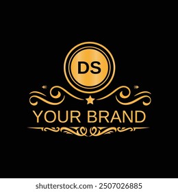 DS Letter Logo Design with Square shape design
