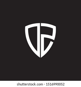 DS letter shield logo design vector template