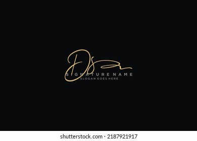 DS Letter Signature Logo Template elegant design logo Sign Symbol template vector icon