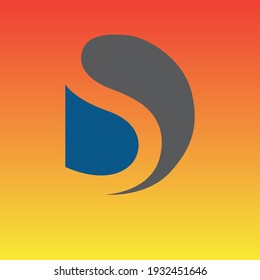 DS-Buchstaben, Vektorlogo-Design