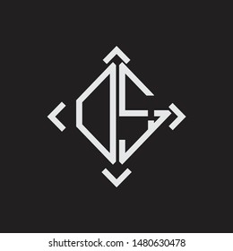 Ds Logo Abstrac Letter Monogram Arrow Stock Vector (Royalty Free ...