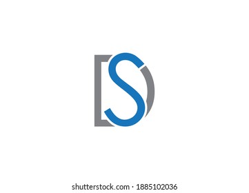 Diseño de logotipo de DS con plantilla de icono de diseño moderno creativo