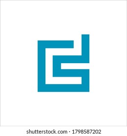 Signo vectorial de diseño de logotipo DS