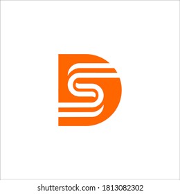 DS logo design vector sign
