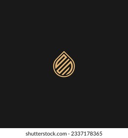 DS logo initial SD letter Water graphic concept vector icon template

