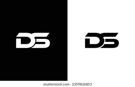 DS Logo. Vector Graphic Branding Letter Element.