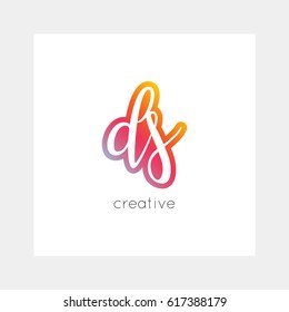 DS logo, vector. Useful as branding symbol, app icon, alphabet element, clip-art.