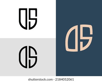 paquete vectorial de diseño de logotipo de letra inicial moderna DS. Será adecuado para qué empresa o nombre de marca inician esas iniciales.