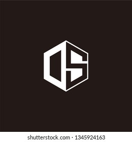 DS or OS Logo Initial Monogram Negative Space Designs Templete