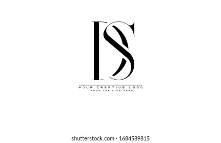 DS SD abstract vector logo monogram template