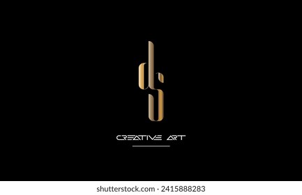 Monograma del logotipo de las letras abstractas DS, SD, D, S
