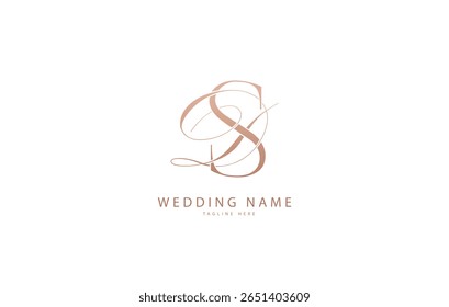 DS, SD Initial Letters Wedding Logo Monogram