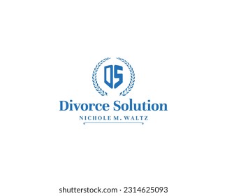 DS or SD letter based simple and unique monogram logo design for education, charity, group, and organization. 