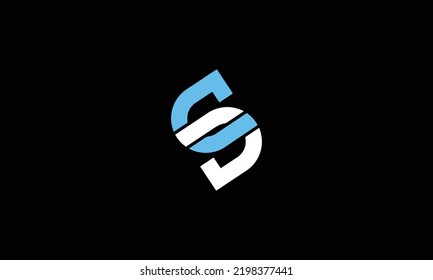 DS SD letter design logo logotype icon concept with serif font and classic elegant style look vector
