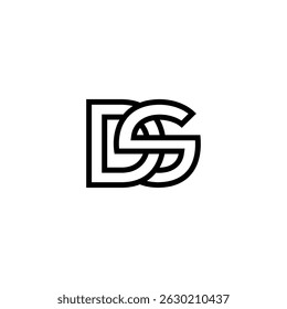 DS SD Letter Logo Design mit modernem minimalem Stil.