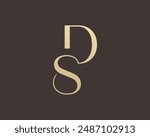 DS or SD letter logo icon design. Classic style luxury initials monogram.