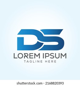 DS SD-Buchstaben-Logo-Vorlage in modernem, minimalistischem Vektordesign