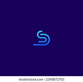 ds, sd letter modern branding logo