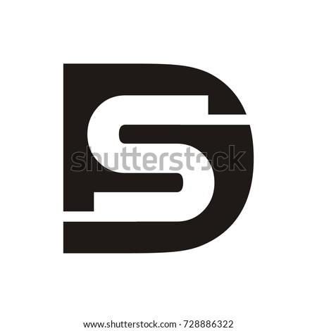 ds sd logo initial letter template stock vector royalty free