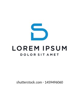 DS SD Logo Monogram Icon Vector Template