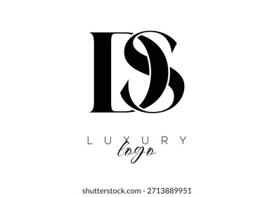 DS  Serif Letter Monogram Typography Logo for Elegant Premium Branding Identity