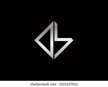 DS square shape silver color logo