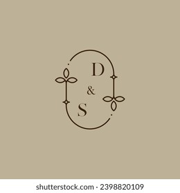DS wedding initial logo in high quality professional design that will print well across any print media