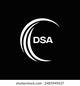 DSA logo. D S A design. White DSA letter. DSA, D S A letter logo design. D S A letter logo design in GOLD, GOLDEN LOGO, 