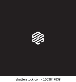 dsc initial hexagon logo templet vector