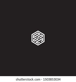 dsc initial hexagon logo templet vector