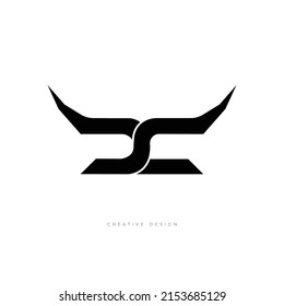 DSC letter branding horn logo concept