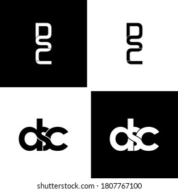 dsc letter original monogram logo design