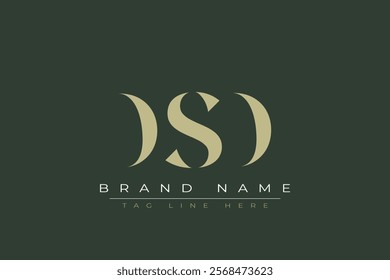 DSD abstract letter logo design. This logo is designed by three abstract letters.