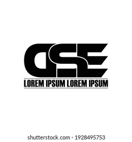 DSE Letter Monogram Logo-Design Vektorgrafik