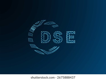 DSE low poly letter logo vector design. DSE lower poly logo design. DSE unique low poly logo design.