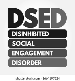 DSED - Acrónimo desinhibido de trastorno de compromiso social, antecedentes de concepto de salud