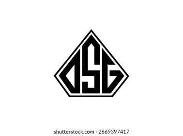 Design de logotipo de monograma personalizado DSG.