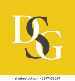 Ilustración de vectores de plantilla de diseño de logotipo inicial de carta DSG