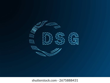Diseño de Vector de logotipo de letra polivinílica baja DSG. Diseño de logotipo de poliéster inferior DSG. Diseño único del logotipo de baja poli de DSG.