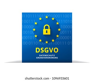 DSGVO - Datenschutz Grundverordnung concept with the text meaning General Data Protection Regulation in German language
