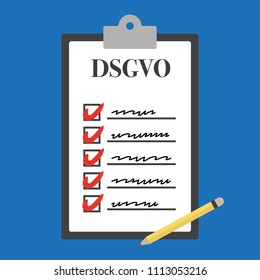 DSGVO Datenschutzgrundverordnung 
Title in German: GDPR compliant 