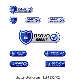 DSGVO General Data Protection Regulation Notification web button