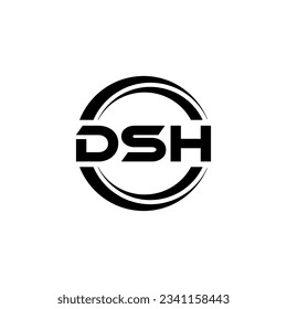 DSH Logo Design, Inspiration for a Unique Identity. Modern Elegance and Creative Design. Watermark Your Success with the Striking this Logo.