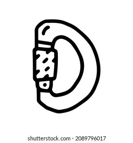 D-förmige Carabiner-Linie, Vektorsymbol