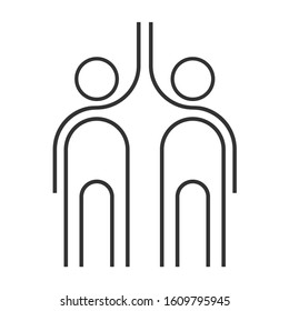 dsign of best friends flat icon