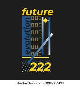 Dsign streetwear tshirt abstrak modern future evolution
