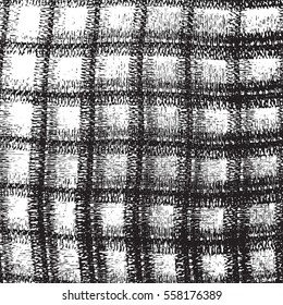 Dsitressed overlay cell cage texture with thin lines and straipes square. Grunge cover background. Empty templaye for aging any image. EPS10 vector.