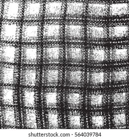 Dsitressed overlay cell cage texture with thin lines and straipes square. Grunge cover background. Empty templaye for aging any image. EPS10 vector.