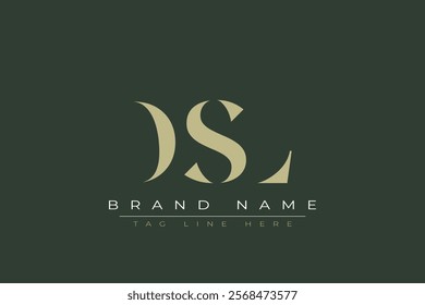 DSL abstract letter logo design. This logo is designed by three abstract letters.